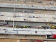 construcción de infraestructura ferroviaria y estación