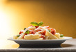 Photo: Macaroni with tomatoes parmesan and basil Macaroni with tomatoes parmesan and basil