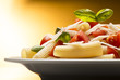 Photo: Macaroni with tomatoes parmesan and basil Macaroni with tomatoes parmesan and basil
