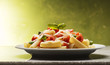 Photo: Macaroni with tomatoes parmesan and basil Macaroni with tomatoes parmesan and basil