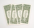 A few dollar banknotes