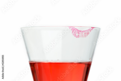 Photo: Lippenstift am Sektglas Lippenstift am Sektglas