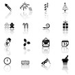 celebration, winter, new year icon set