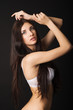 young woman in lingerie, studio shot