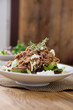 Chicken Salad On Plate At Table