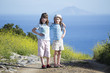 two children on a trip to the island of Elba
