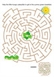 Maze game for kids with little hungry caterpillar