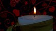 closeup candle in cute background