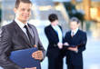 Photo: Businessman with a laptop. Businessman with a laptop.