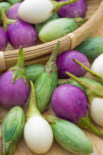 Photo: Various types of Purple eggplant or cockroach berry Various types of Purple eggplant or cockroach berry