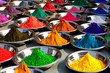 Photo : Colorful tika powders on Orcha market, India Colorful tika powders on Orcha market, India