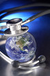 stethoscope on earth  (Collage images from www.nasa.gov)