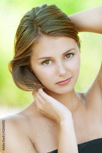 Photo: pensive beautiful young woman pensive beautiful young woman