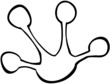 Outlined Frog Print