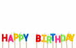 Happy Birthday in Buchstaben