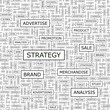 STRATEGY. Word cloud concept illustration.  