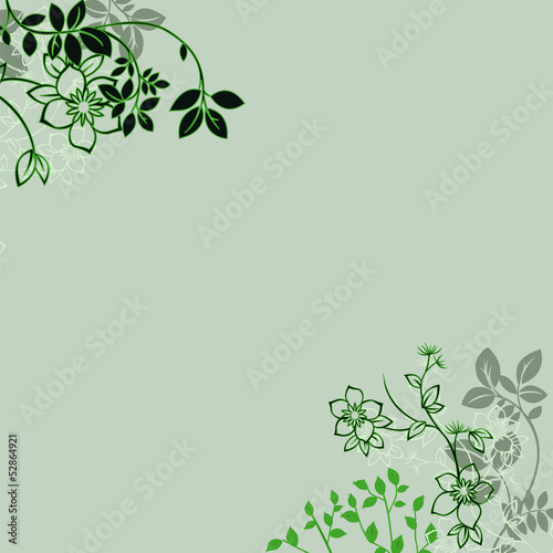 Illustration: Floral greeting card ,abstract, background.. Floral greeting card ,abstract, background..