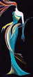 stylized female party dresses