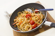 Photo: Shrimps And Spaghetti In Pan Shrimps And Spaghetti In Pan
