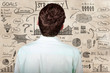 Creative businessman looking to plan business idea