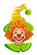 Vector: Funny clown head Funny clown head