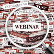 WEBINAR. Word cloud concept illustration.  