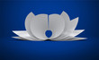 Illustration: Papers in love - white on blue Papers in love - white on blue