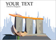 Marina Bay sands hotel, Singapore vector