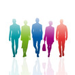 Vector 	Rainbow Teamwork Background