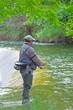 Fishing in a river