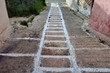 Sloped Alley White Painted Steps