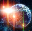 realistic planet earth in space