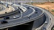 Busy city highway in Rabat, Morocco
