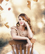Photo: Classy girl enjoying the fall of autumn Classy girl enjoying the fall of autumn