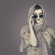 Photo: Classical female in vintage fashion accessories Classical female in vintage fashion accessories