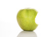 bitten green apple