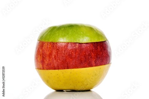 Photo: Green, yellow and Red Apple Green, yellow and Red Apple