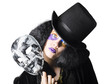 Woman with mask