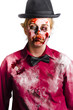 Undead woman in dusty formal fashion