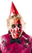 Creepy woman in Halloween costume