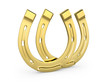 Illustration: Two golden horseshoes Two golden horseshoes