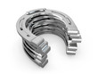 Illustration: Few silver horseshoes Few silver horseshoes
