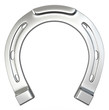 Photo: Single scratched silver horseshoe Single scratched silver horseshoe