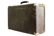 old suitcase on a white background