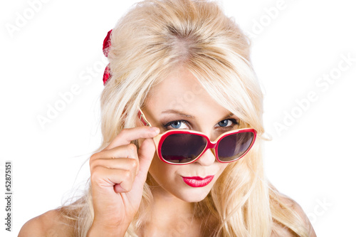 Photo: Blond woman in sunglasses Blond woman in sunglasses