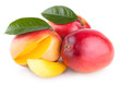 Photo: mango fruit isolated on white background mango fruit isolated on white background