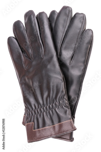 Photo: Leather Gloves Isolated Leather Gloves Isolated