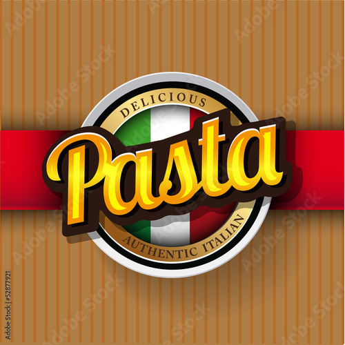 Vector: Authentic Vintage Style Pasta stamp Authentic Vintage Style Pasta stamp