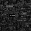 WWW. Word cloud concept illustration.