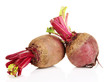 Young beets isolated on white